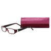 SAV Eyewear Women's Victoria Klein 7021 Pink Rectangular Reading Glasses, 27 mm + 1.25