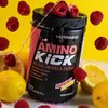 NutraBio Amino Kick - Amino Acid Energy Formula - BCAA's, Electrolytes for Hydration, Natural Caffeine 30 Servings (Raspberry Lemonade)