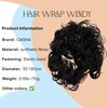 CAISHA Hairpiece Hair Wrap Heat-resistant Synthetic Fibres Curly Messy Updo Brown Black Mix HW37