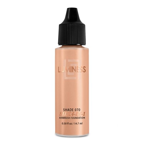 Luminess Air Silk 4-In-1 Airbrush Foundation- Foundation, Shade 070 (.5 Fl Oz) - Sheer to Medium Coverage - Anti-Aging Formula Hydrates and Moisturizes - Professional Makeup Kit for Cordless Air Brush