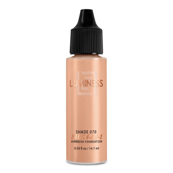 Luminess Air Silk 4-In-1 Airbrush Foundation- Foundation, Shade 070 (.5 Fl Oz) - Sheer to Medium Coverage - Anti-Aging Formula Hydrates and Moisturizes - Professional Makeup Kit for Cordless Air Brush