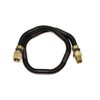 Dreffco 18'' x 1/2'' High Capacity Gas Flex Line - Premium Quality Black Non-Whistle Fire Pit, Fireplace, Dryer Gas Line - Perfect Gas Line for NG or LP Fire Pits - Versatile Usage - Easy Installation