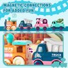 MORECOLL Electric Train Set for Toddlers, Kids Train Set w/Music, Lights & Train Tracks - First Choo Choo Train for Toddlers, Magnetic Train Toys for Toddlers, Birthday Gifts for Boys Girls