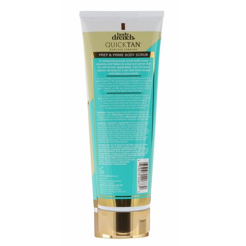 Body Drench Quick Tan Sunless Tanning Prep & Prime Body Scrub to Exfoliate Skin Before Tanning, 7 oz