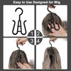 Jonley 4Pcs Extra Long Wig Storage Bags with Hanger, Wig Storage for Multiple Wigs Hair Extensions and Accessory Storage Breathable and Easy Carry Home Hair Salon Travel Use (Black 31.5in)