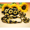 CHIUTUUY Sunflowers Print Gifts for Women, Sending Sunshine Gifts Box with Silk Headband, Hair Scrunchies and Sleep Eye Mask for Birthday, Christmas, Valentine's Day, Mother's Day Gifts Ideas