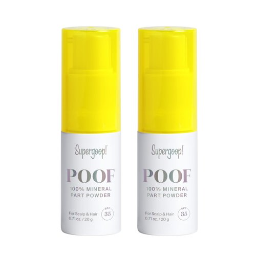 Supergoop! Poof 100% Mineral Part Powder - 0.71 oz, Pack of 2 - SPF 35 PA+++ Scalp Sunscreen with Broad Spectrum UV Protection - Cruelty-Free Formula with Vitamin C