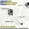 Wenkoni Small Soup Ladles,Sauce ladles,Gravy Soup Spoon Ladles,2 Pack SUS 304 Non-magnetic Stainless Steel 7.6" Round Ladles (Color:Silver).