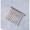 Ruwado 4 Pcs Hair Side Comb 10 Teeth Elegant Small Veil Wire Metal Hair Clips Twist Hair Barrettes Accessories for Women Girls Bridal Wedding Parties Hair Decorative Supplies (KC Gold)