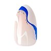 KISS imPRESS No Glue Mani Press-On Nails, Design, Free Soul', Light White, Medium Size, Almond Shape, Includes 30 Nails, Prep Pad, Instructions Sheet, 1 Manicure Stick, 1 Mini File