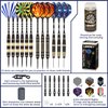LANNEY Darts Metal Tip, Steel Tip Darts Set 20 Grams, 24 Grams and 26 Grams Professional Darts for Dartboard with Aluminum Shafts, Brass Barrels, Extra Flights, Sharpener Tool Kit, Carrying Case