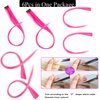 18 Inch High light Clip in Human Hair Extensions 100% Straight Clip on Party Highlights Colored Hair Extensions 6 Pieces/set (Hot Pink)