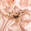 Kercisbeauty Boho Black Crystal Hair Comb for Wedding Brides Bridesmaid Gold Beads Hair Piece for Women and Girls