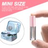 AMORIX 50PCS Mini Lip Gloss Tubes with Wand 1.2ml Empty Lip Gloss Containers Refillable Travel Lip Balm Tubes for Samples with 5ml Syringes DIY Lip Gloss Base + Labels (Pink)