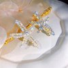 8 Pcs Starfish Hair Clip Seashell Hair Clips, Pearls Crystal Hair Clips, Bride Wedding Head Pieces Ponytail Holder Hair Accessories for Women and Girls