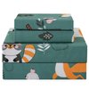 JSD Green Animal Forest Kids Sheet Set Twin 3 Piece, Cute Printed Microfiber Bed Sheets for Girls Deep Pocket