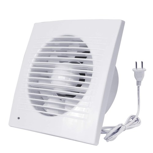 HUGOOME Exhaust Fan, 12W Ventilation Extractor with Anti-backflow Check Valve Ultra Thin, Window and Wall Mount Vent Fans for Kitchen Bathroom Greenhouse Garage (4 inch / 110V) Thin fan