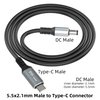 HIEbee USB C to DC 5.5mm x 2.1mm Power Cable, USB C Input to DC 20V Output Charging Cable, Used in Conjunction with PD Charger and PD Mobile Power Bank, with a Maximum Output of DC 20V 5A(6.6ft)
