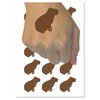 Capybara Rodent Silhouette Temporary Tattoo Water Resistant Fake Body Art Set Collection - 54 1" Tattoos (1 Sheet)