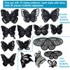30Pieces Butterfly Lace Embroidered Appliques Sew On Patches for Wedding Bridal Dress Clothes Hair Accessories Sewing Craft DIY (Black)