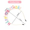 Jaciya Birthday Headband for Girls Women Rainbow Happy Birthday Tiara Birthday Girl Head Band Happy Birthday Decorations Gifts