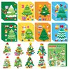B1ykin Christmas Make a Face Sticker Sheets - Make Your Own Christmas Stickers Games, Winter Christmas Party Game Stickers Art Craft for Girls Boys Kids Birthday Party Favor Supplies (Christmas Tree)