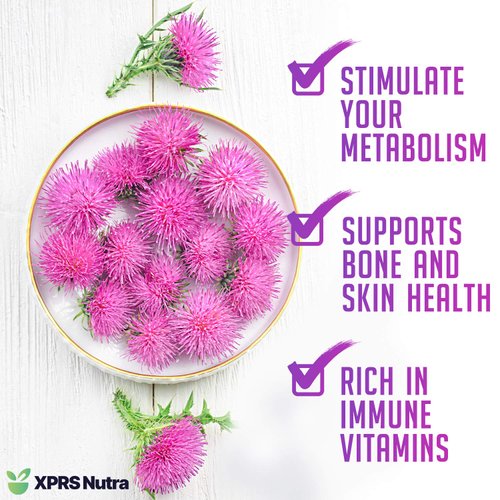 XPRS Nutra Organic Milk Thistle Seed Powder - Premium Milk Thistle Powder Rich in Silymarin and Antioxidants - Milk Thistle Seeds Support Liver Health - Vegan Friendly Milk Thistle Organic (8 Ounce)