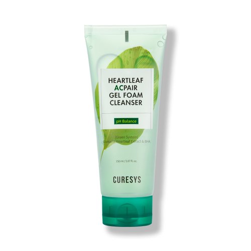 curesys Heartleaf ACPair Gel Foam Cleanser - Effective and Gentle Solution for Removing Impurities and Soothing Skin Troubles, 5.07oz