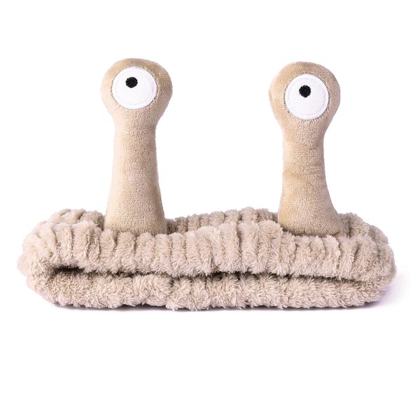 Face Wash Headband, Palm and Snail Spa Hair Bands Makeup Headbands Women Cartoon Cute Coral Fleece Elastic Headband Creative Hair Accessories for Washing Face Shower Sports Beauty Skincare (Khaki)