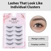 MSQ False Eyelashes Looks So Natural 12mm Faux 3D Mink Lashes 5 Pairs Natural Look Thick Soft Cat Eye Wispy Lashes Shy' Reusable Fake Eyelashes Contact Lens Friendly Easy to Apply
