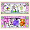 25 It's A Girl Million Dollar Baby Bills with Bonus “Thanks a Million” Gift Card Set