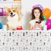 Xigejob Puppy Dog Birthday Party Tablecloth Supplies - Disposable Dog Theme Table Cover Decorations, Puppy Dog Theme Birthday Baby Shower Table Cloth Decorations - 4 Pack (54in x 108in)