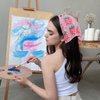 Woeoe Crochet Floral Bandana Knit Triangle Headband Cute Strawberry Head Scarf for Women's Hair(3 Pcs)