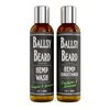 Ballsy Beard Wash Shampoo & Conditioner Set for Men 2 Piece Travel Size Hair Shampoo (Eucalyptus Spearmint, 2 oz)