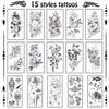 Cerlaza 56 Styles Temporary Tattoos for Women Adults, Fake Henna Tattoo Sleeves Semi Permanent Flower Tattoos Butterfly Stickers, Tatuajes Temporales Women Leg Makeup Waterproof