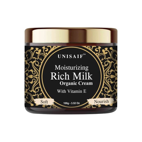 Unisaif Rich Hydrating Milk Shea Butter Cream - Moisturizing Facial Skincare Cream with Shea Butter, Vitamin E | Reduce Dryness with Milk Moisturiser Face Cream (100 g)