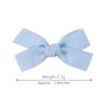 Adorable 2pcs White Hair Bow Clips for Baby-Girls - Boutique Barrettes for Toddlers and Kids with Fully Lined Clips（Sky Blue）