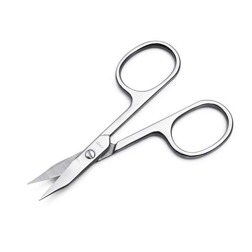 LIVINGO Premium Manicure Nail Scissors Multi-purpose Stainless Steel Cuticle Pedicure Beauty Grooming Kit for Eyebrow, Eyelash, Dry Skin Curved Blade 3.5 inch