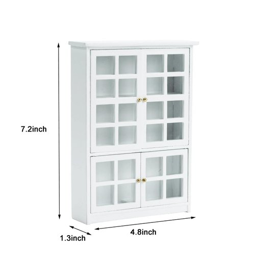 Wooden Dollhouse Furniture Play Cabinet Miniature Playhouse Decoration Living Dining Room