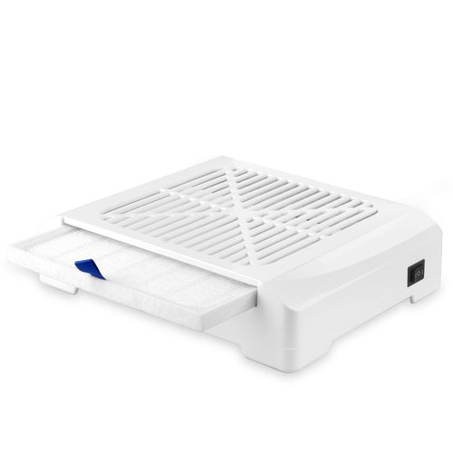 Nail Dust Collector Rechargeable, 40w Nail Vacuum Fan Dust Collector with 2 Reusable Filter Dust Collector Extractor for Acrylic Gel Nails (White)