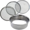 Wazakura Soil Sifter for Gardening and Bonsai 3PCS Set, 8-1/4 in (210mm) Stainless Steel Fine Mesh Sieve for Topsoil, Akadama Soil, Fine Sand, Worm Castings. Portable Garden Sieve & Compost Sifter