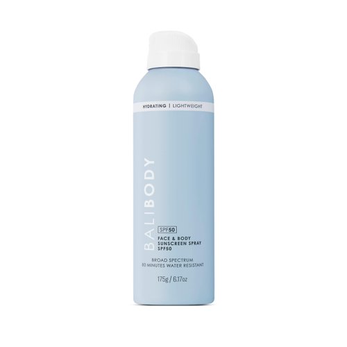 Bali Body Face and Body Sunscreen SPF 50 | Easy Application, Nourishing Vitamin C & Glycerin | Lightweight, Water Resistant UVA/UVB Protection | Vegan, Cruelty Free, Australian Made (175 g/6.17 oz)