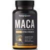 Natgrown Organic Maca Root Powder Capsules 1500 mg with Black + Red + Yellow Peruvian Maca Root Extract Supplement for Men and Women - Vegan Pills