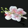 2PCS Hawaiian Orchid Flower Hair Clips Flowers Alligator Clips Hairpins Holiday Travel Wedding Decoration Hair Accessories For Women Lady Bridal (White Green)