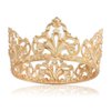 YADIRF Alloy King Queen Royal Full Round Crown Wedding Tiara Headbands Princess Crowns For Pageant Party Hair Accessories (Gold)