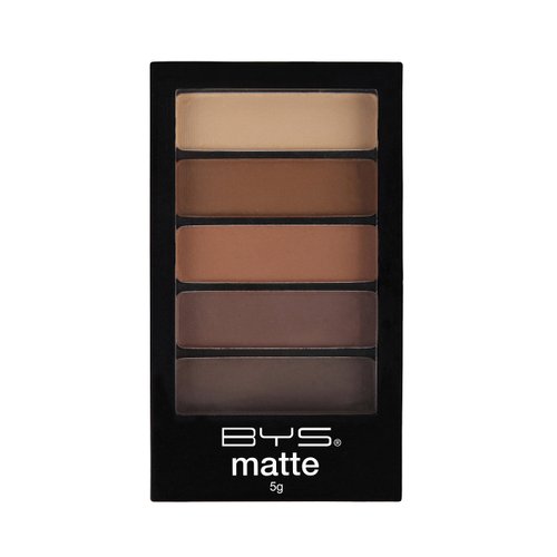 BYS 5 Shades Eyeshadow Compact Eye Makeup Palette with Applicator - Matte Desert Safari