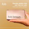 Fab Brows Duo Eyebrow Kit, Ultimate Brow Stencil Kit with Compact Powder Mirror and Eyebrow Shaper, Waterproof Eye Makeup Contour Palette Set for Eyebrow, Eyebrow Cosmetics, (Light/Medium Brown)