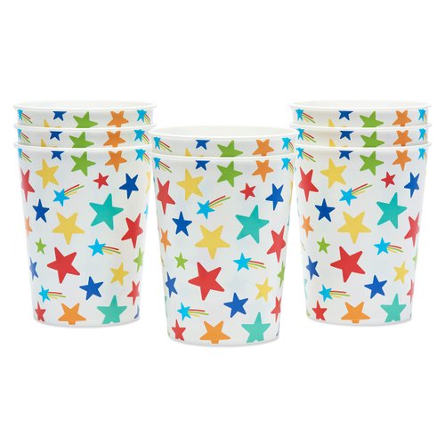 American Greetings Rainbow Party Supplies, Star 16 oz. Cups (8-Count)