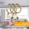 1 1/2-Inch Antique Brass Curtain Rings with Eyelets for Curtain Rods (Set of 30 PCS Curtain Rings)