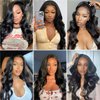 Releek Human Hair Body Wave Bundles 100% Unprocessed Brazilian Virgin Human Hair Body Weave Bundles (20 22 24 Inch) Human Hair Extensions for Black Women Natural Color